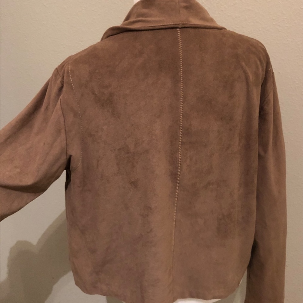 Brown Suede Jacket With Pockets - image 6
